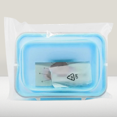 Boite conservation alimentaire - NewSiliconeLunchBox™ - Bleu