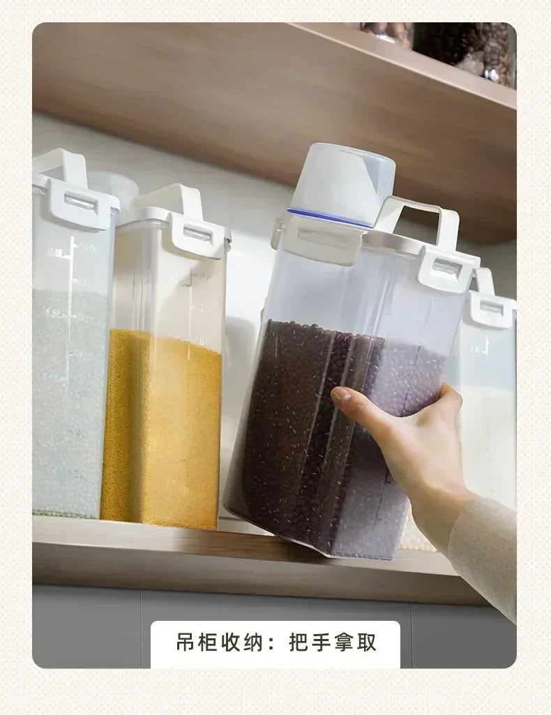 2.5L Covered Moisture-proof Sealed Storage Container - Used for Grain, Nut, Flour, Rice Food Storage Boxes