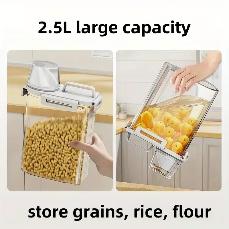 2.5L Covered Moisture-proof Sealed Storage Container - Used for Grain, Nut, Flour, Rice Food Storage Boxes