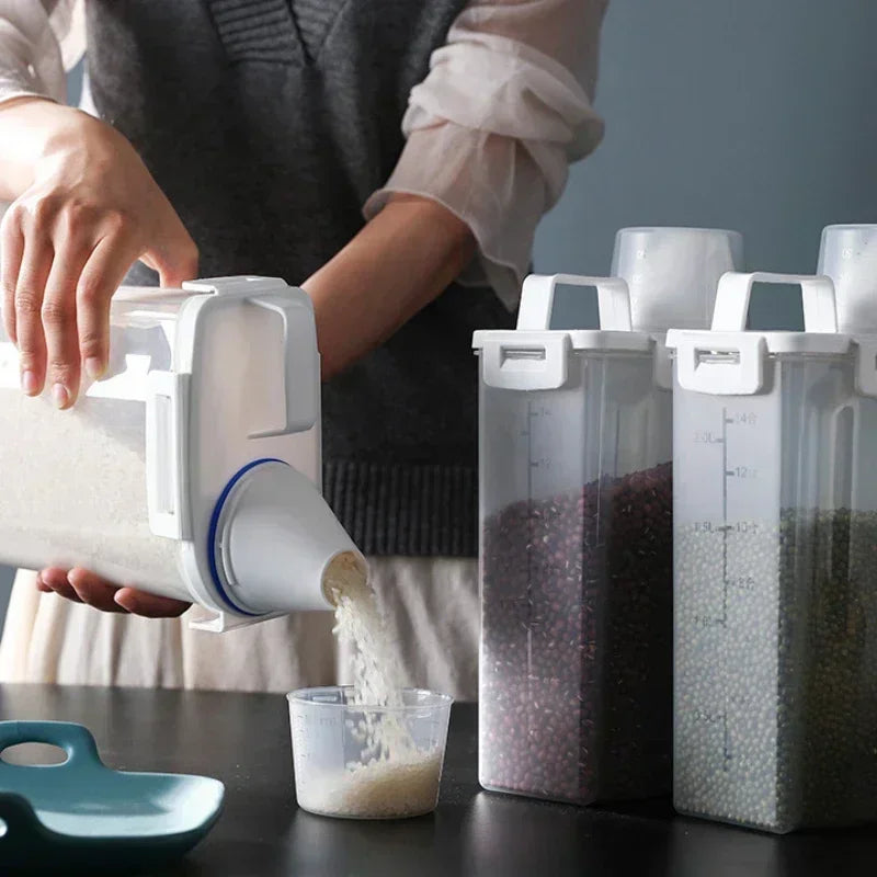 2.5L Covered Moisture-proof Sealed Storage Container - Used for Grain, Nut, Flour, Rice Food Storage Boxes