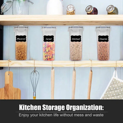 4-Piece Set of Large Airtight Rice Storage Containers Easy Pour Lids for Cereal and Food Storage Organizers