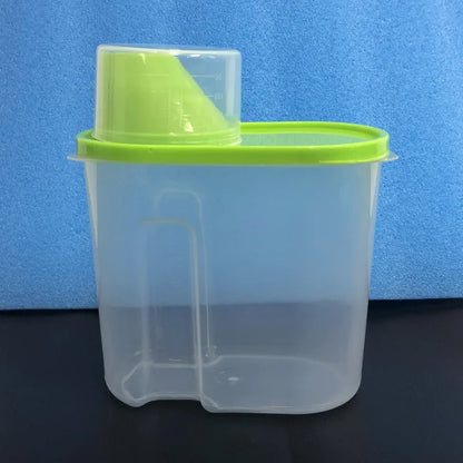 1Pc 1.9L Plastic Kitchen Rice Cereal Bean Dry Food Storage Dispenser Container Lid Sealed Box Storage Bottles Jar  Practical