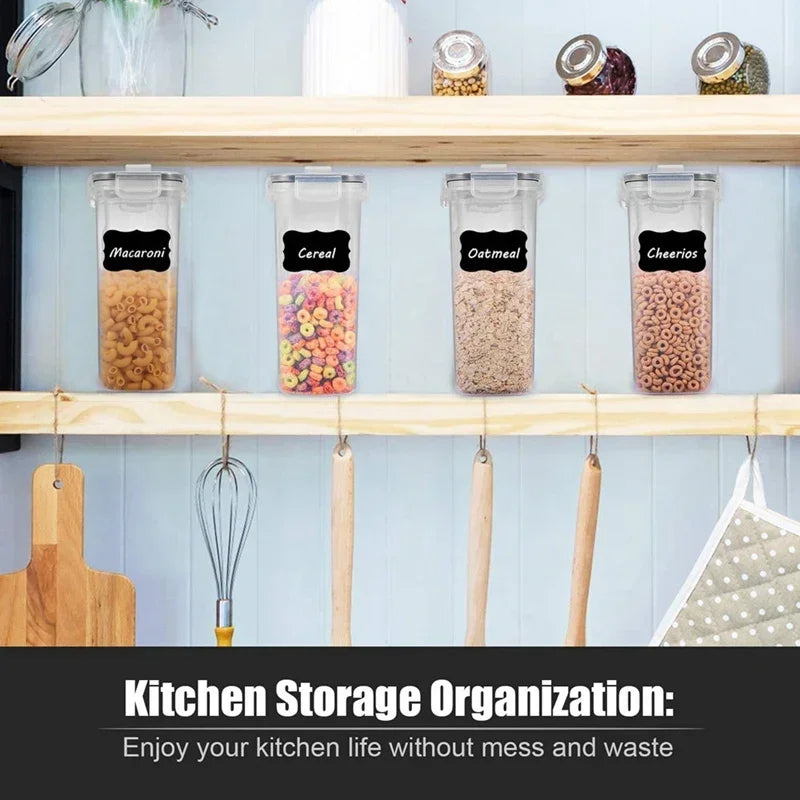 4-Piece Set of Large Airtight Rice Storage Containers Easy Pour Lids for Cereal and Food Storage Organizers