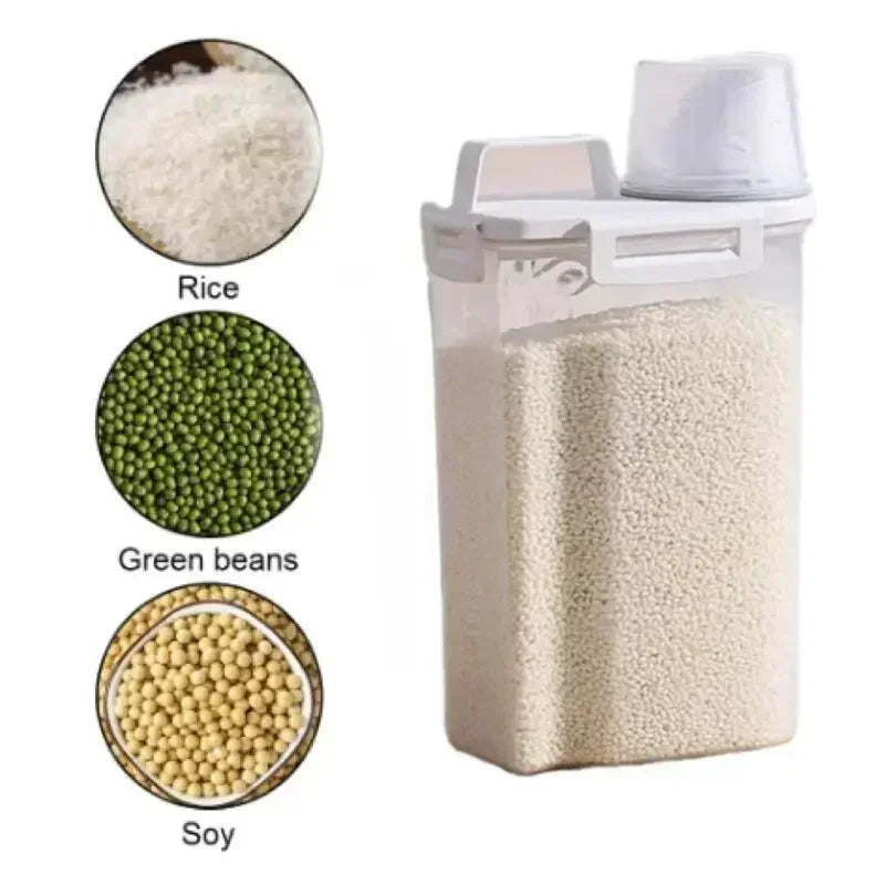 2.5L Covered Moisture-proof Sealed Storage Container - Used for Grain, Nut, Flour, Rice Food Storage Boxes