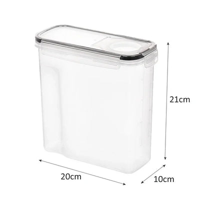 4-Piece Set of Large Airtight Rice Storage Containers Easy Pour Lids for Cereal and Food Storage Organizers