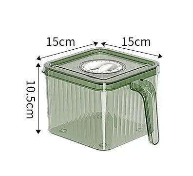 Stackable Refrigerator Storage Box with Lid, Capable of Storing Bread, Food, Vegetables, and Fruits，organizer box with handle
